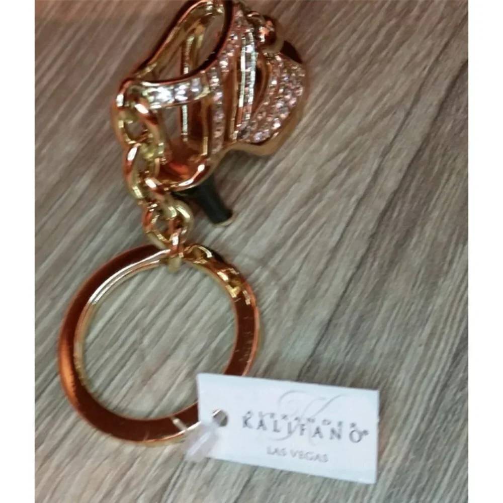 Nwt Alexander Kalifano Dazzle Shoe Key Chain Ring